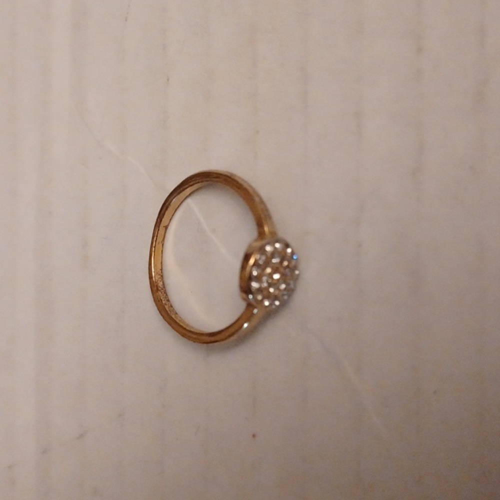 4/$30 Gold Coloured Rhinestone Ring